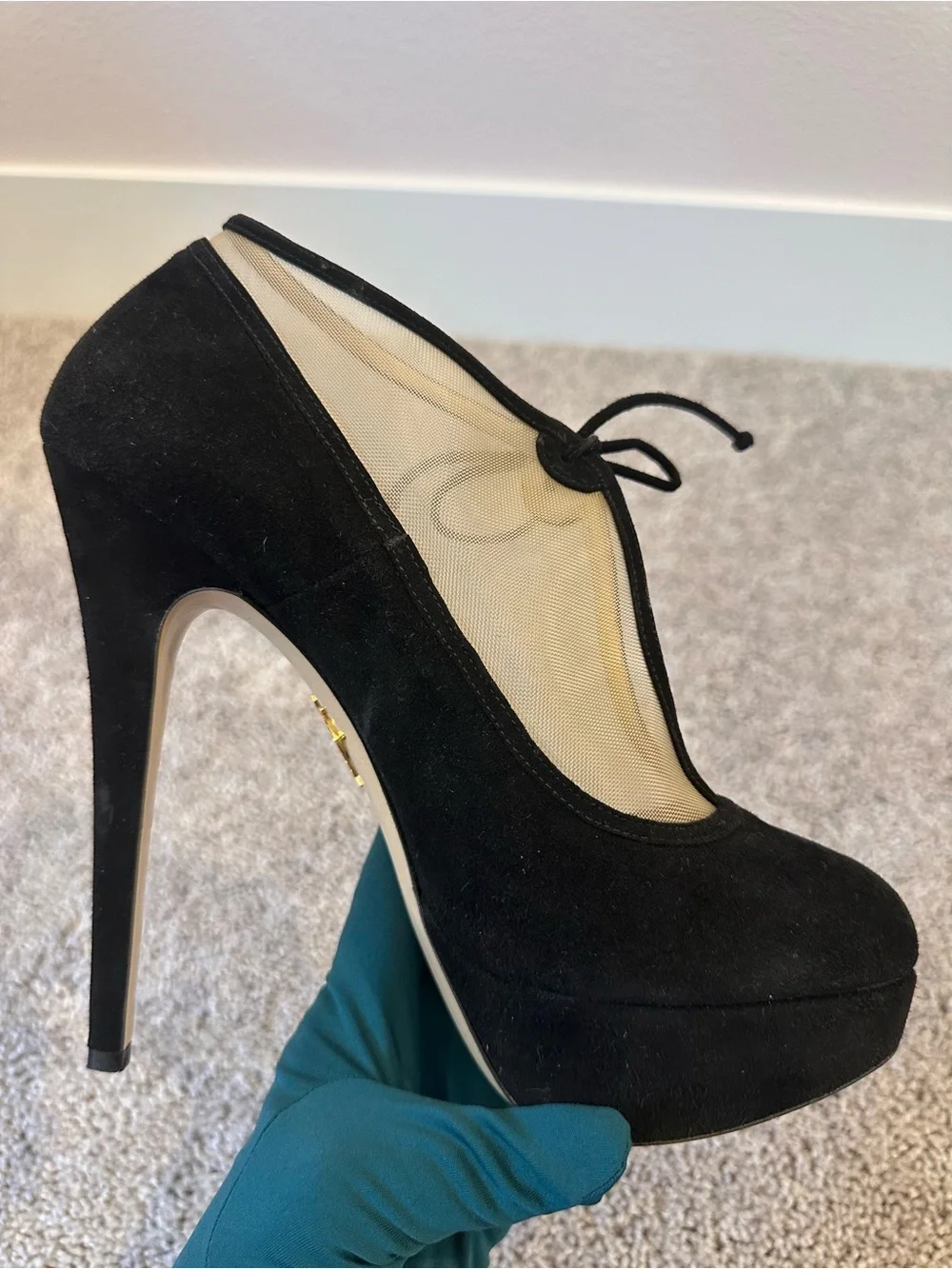 Charlotte Olympia Natalia Lace-Up Ankle Bootie
